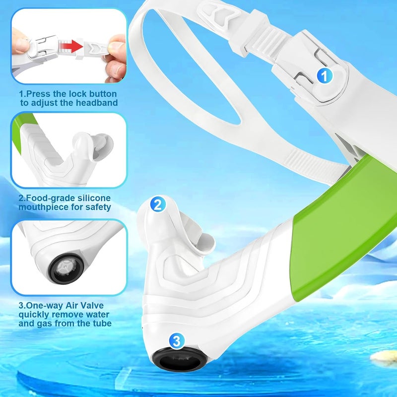 Greatever Swim Snorkel for Lap Swimming, Detachable Portable Swim Training Snorkel, Silicone Adjustable Headband, One Way Exhaust Valve, Unisex-Adult - Image 5
